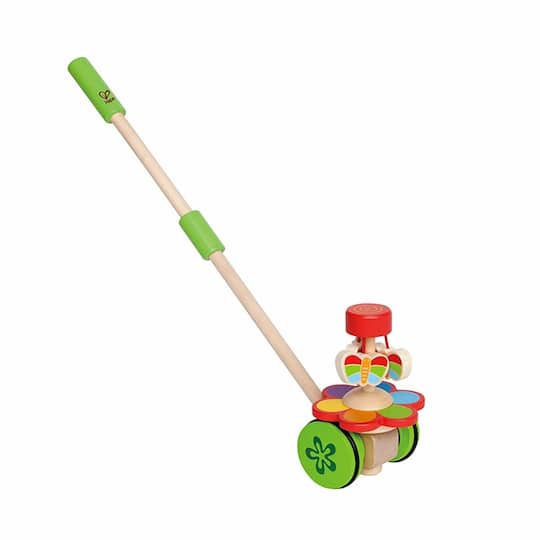 Hape Wooden Push & Pull Dancing Butterflies Walking Toy